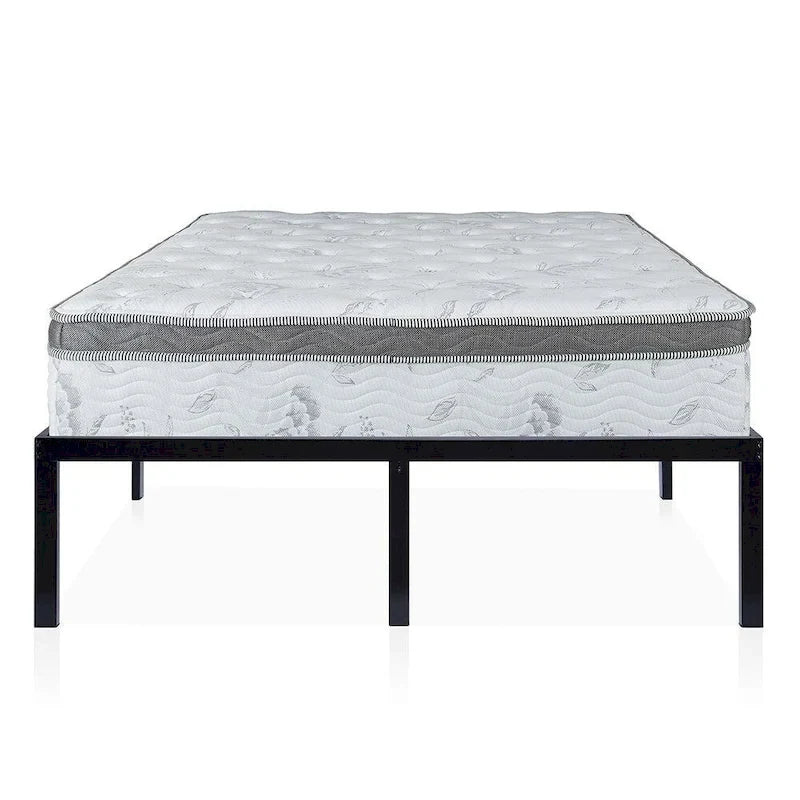 King Size 16-Inch High Heavy Duty Metal Platform Bed Frame