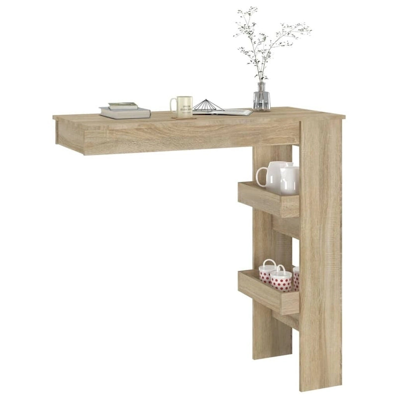 Wall Bar Table - Kitchen Bar Dining Table Computer Desk Engineered Wood 40.2" x 17.7" x 40.7"