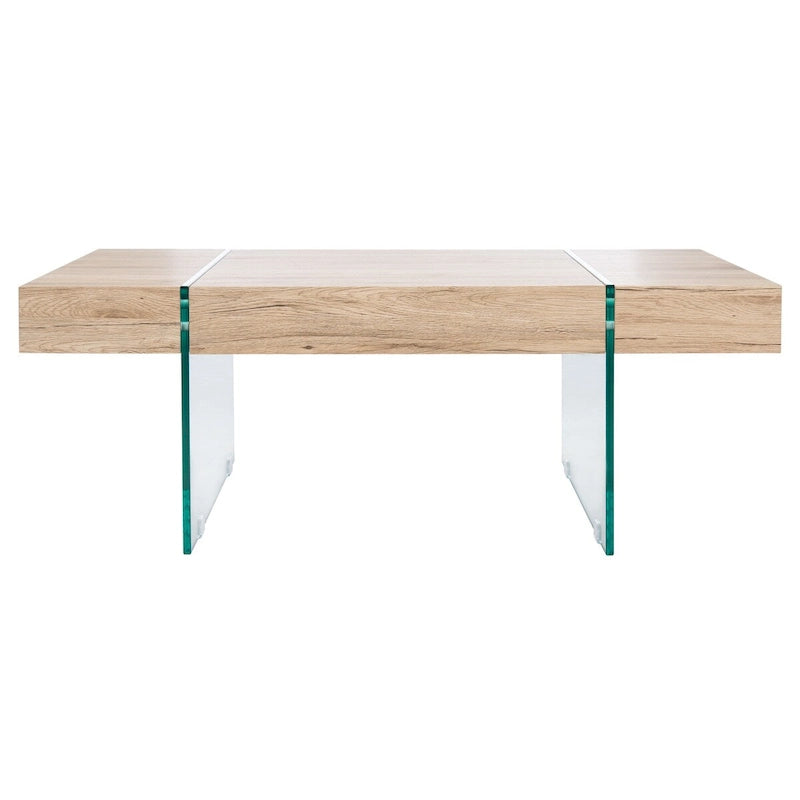 Glass Leg Rectangular Coffee Table - 43.3 W x 23.6 L x 15.7 H