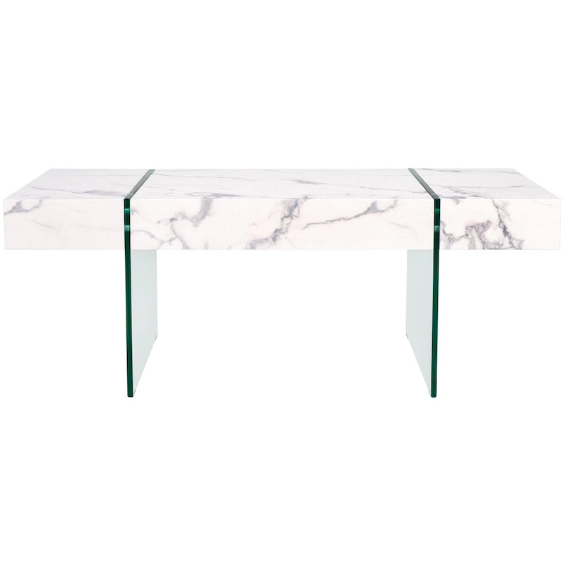 Glass Leg Rectangular Coffee Table - 43.3 W x 23.6 L x 15.7 H