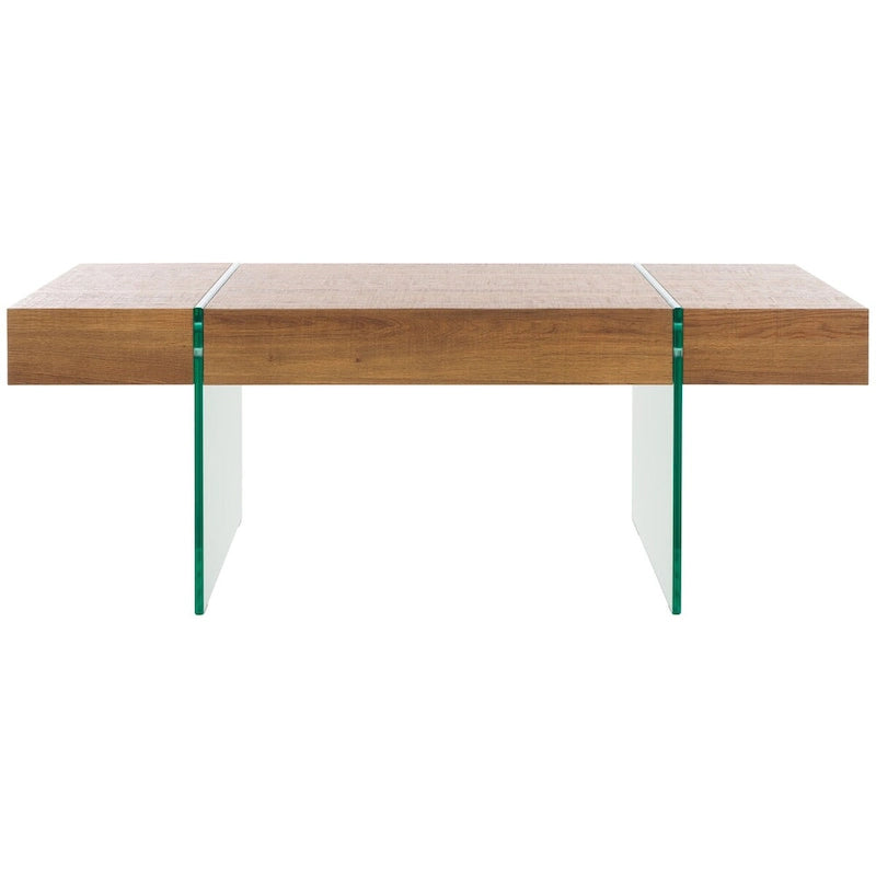 Glass Leg Rectangular Coffee Table - 43.3 W x 23.6 L x 15.7 H