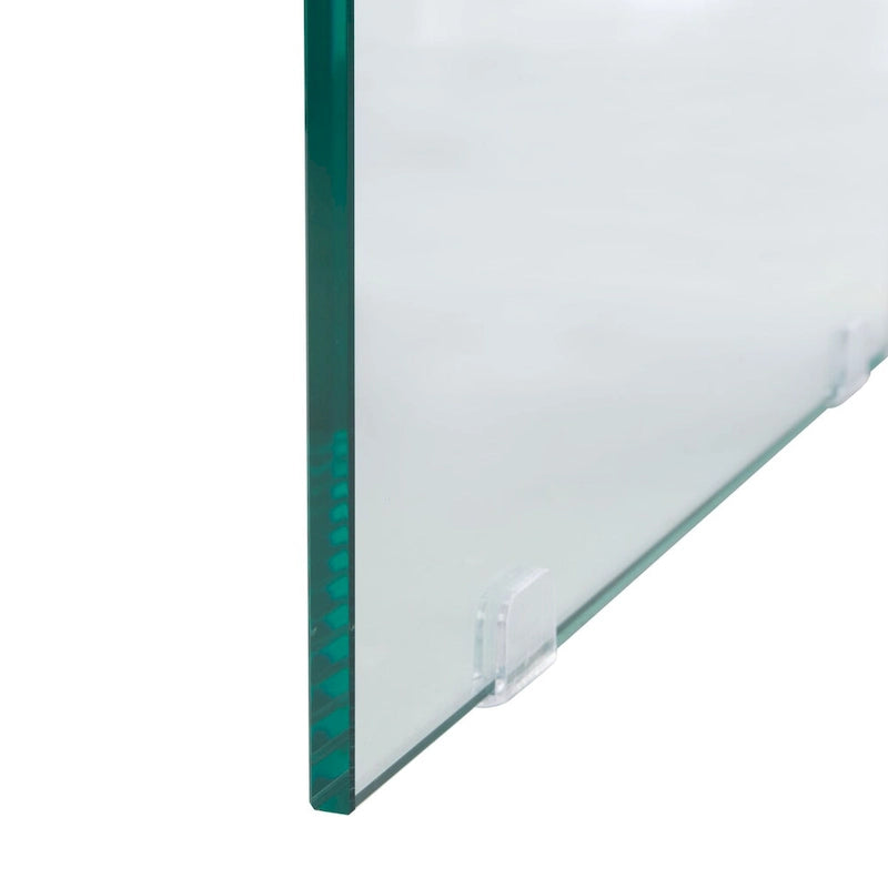 Table basse rectangulaire à pieds en verre - 43,3 L x 23,6 P x 15,7 H