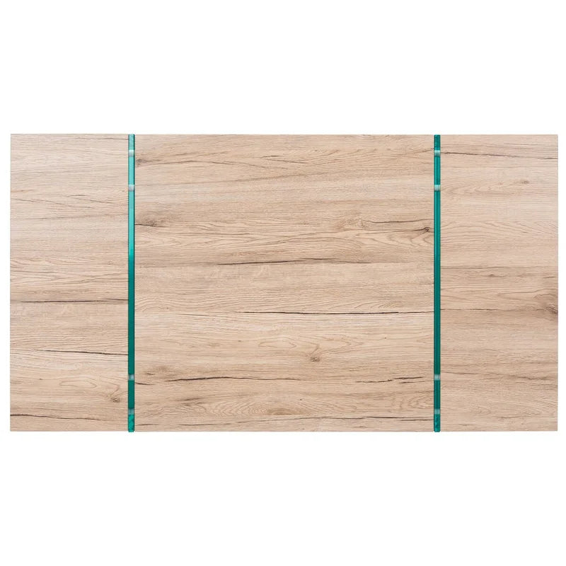 Table basse rectangulaire à pieds en verre - 43,3 L x 23,6 P x 15,7 H