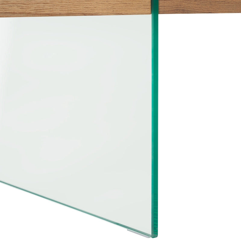 Table basse rectangulaire à pieds en verre - 43,3 L x 23,6 P x 15,7 H