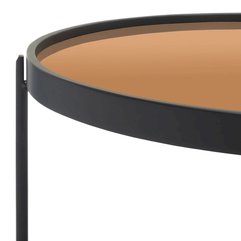 Table basse ovale en miroir - 32 po L x 23 po P x 14 po H