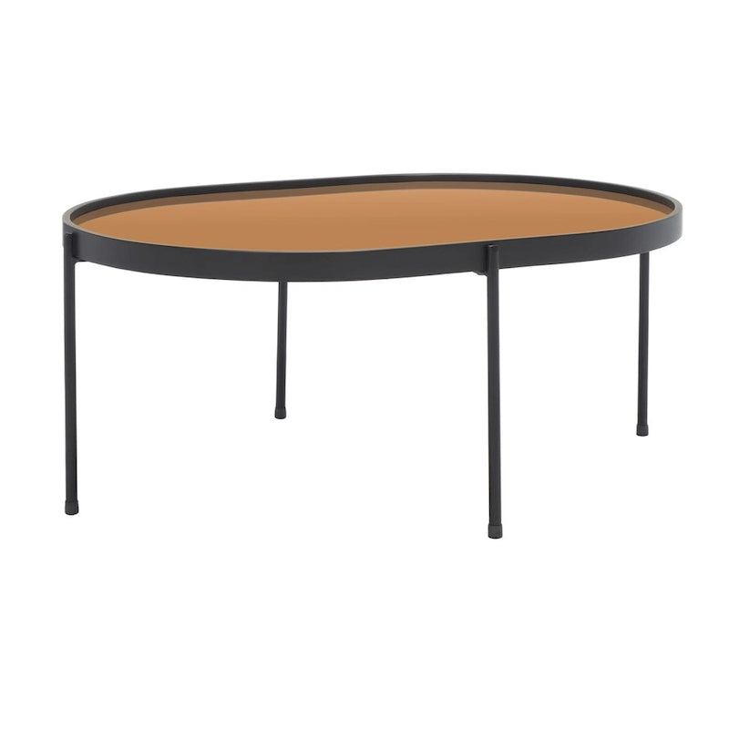 Table basse ovale en miroir - 32 po L x 23 po P x 14 po H