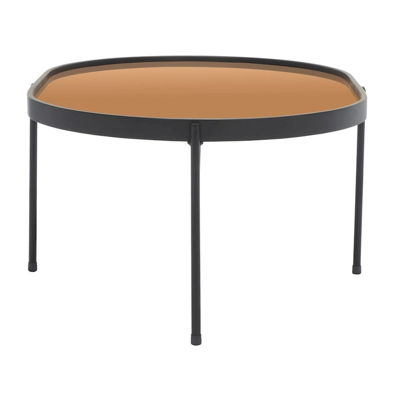 Table basse ovale en miroir - 32 po L x 23 po P x 14 po H