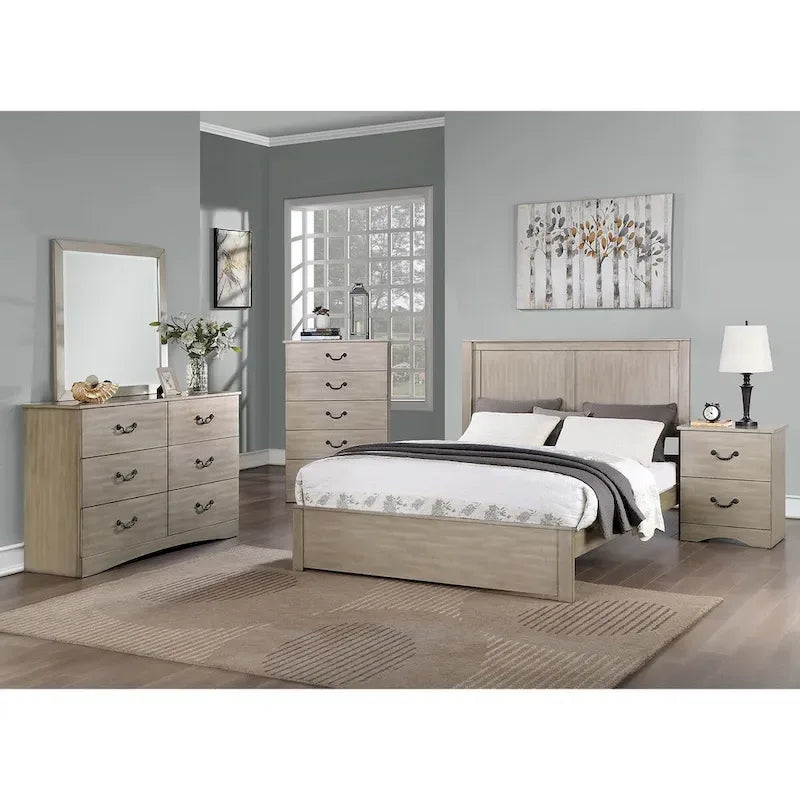 Queen Bed with 2-Panel Headboard