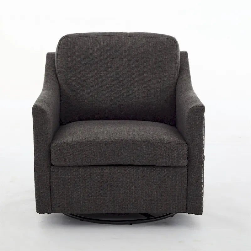 Fauteuil pivotant d'appoint en tissu avec ports USB