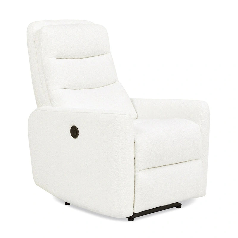 Fauteuil inclinable motorisé à dossier haut en bouclette de 35,5 po