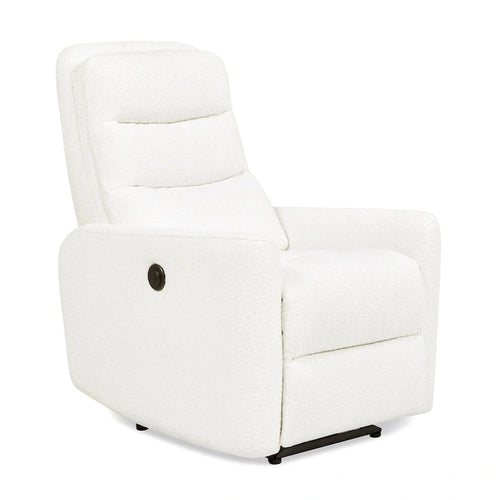Fauteuil inclinable motorisé à dossier haut en bouclette de 35,5 po