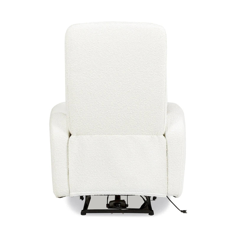 Fauteuil inclinable motorisé à dossier haut en bouclette de 35,5 po