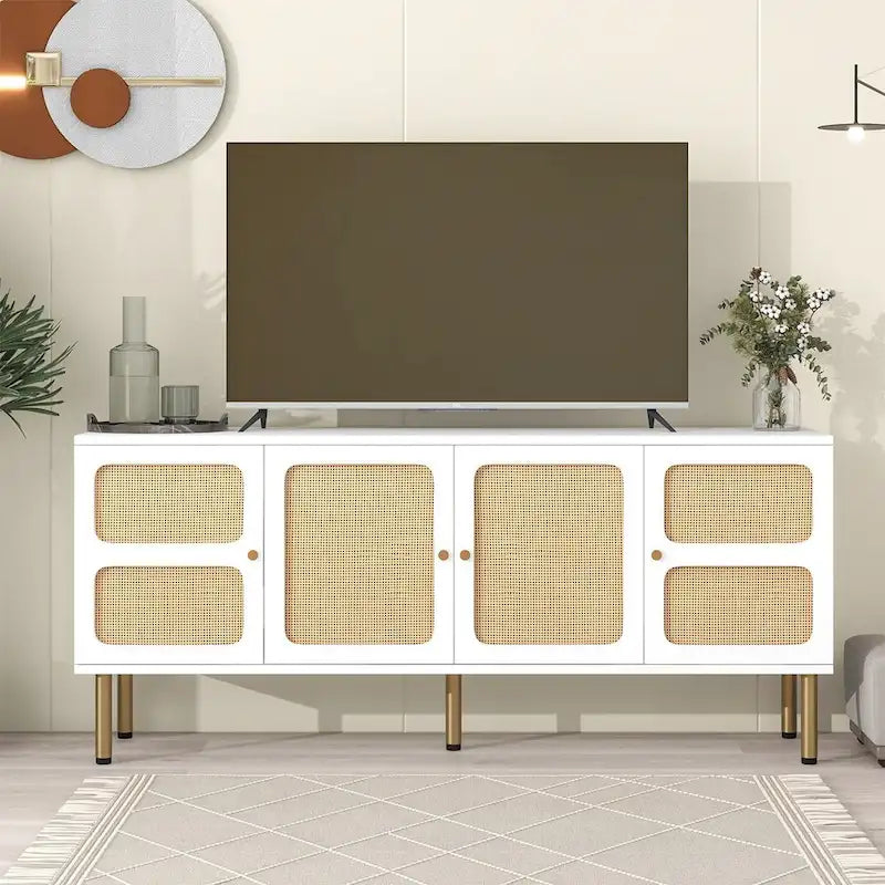 Woven Media Console Table for TVs Up to 70"