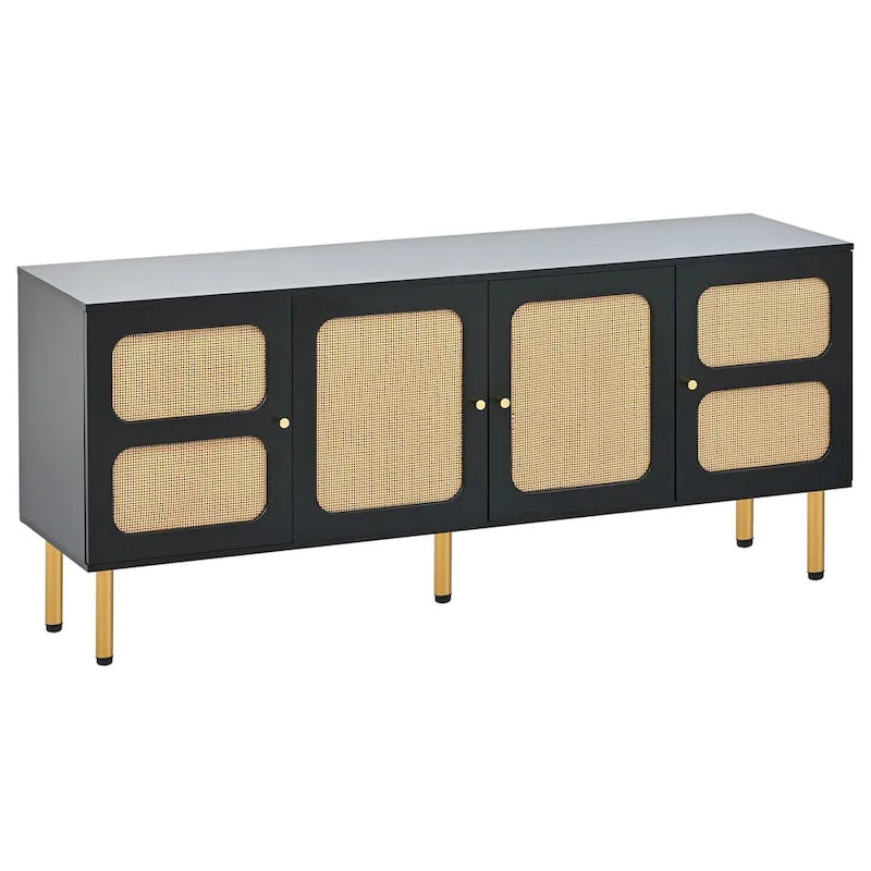 Meuble TV console tressé pour téléviseurs jusqu'à 70"