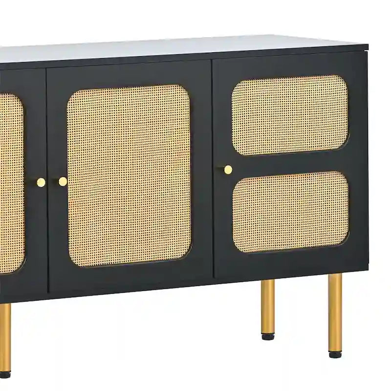 Meuble TV console tressé pour téléviseurs jusqu'à 70"