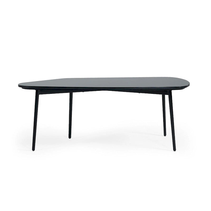 Table basse de forme libre en marbre noir de 47 po
