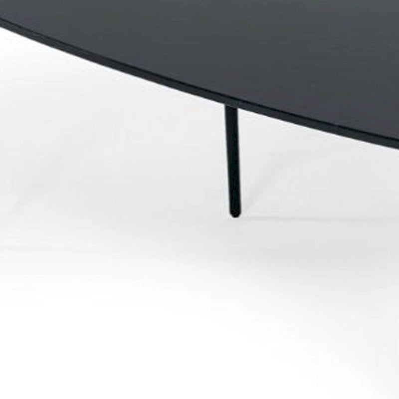 Table basse de forme libre en marbre noir de 47 po